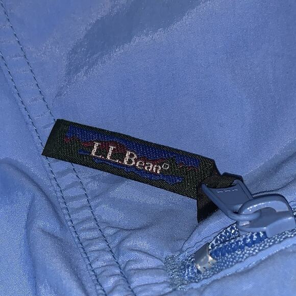 Vintage LL Bean Pullover Jacket Women small Nylon Hooded Windbreaker Anorak - Picture 9 of 12
